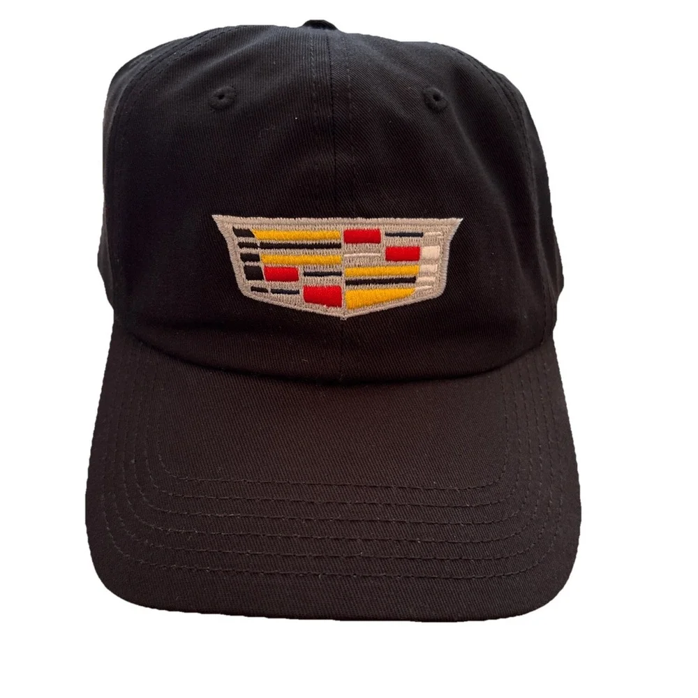 Cadillac Hat Logo Black Baseball Cap Adjustable Strapback - Picture 1 of 5